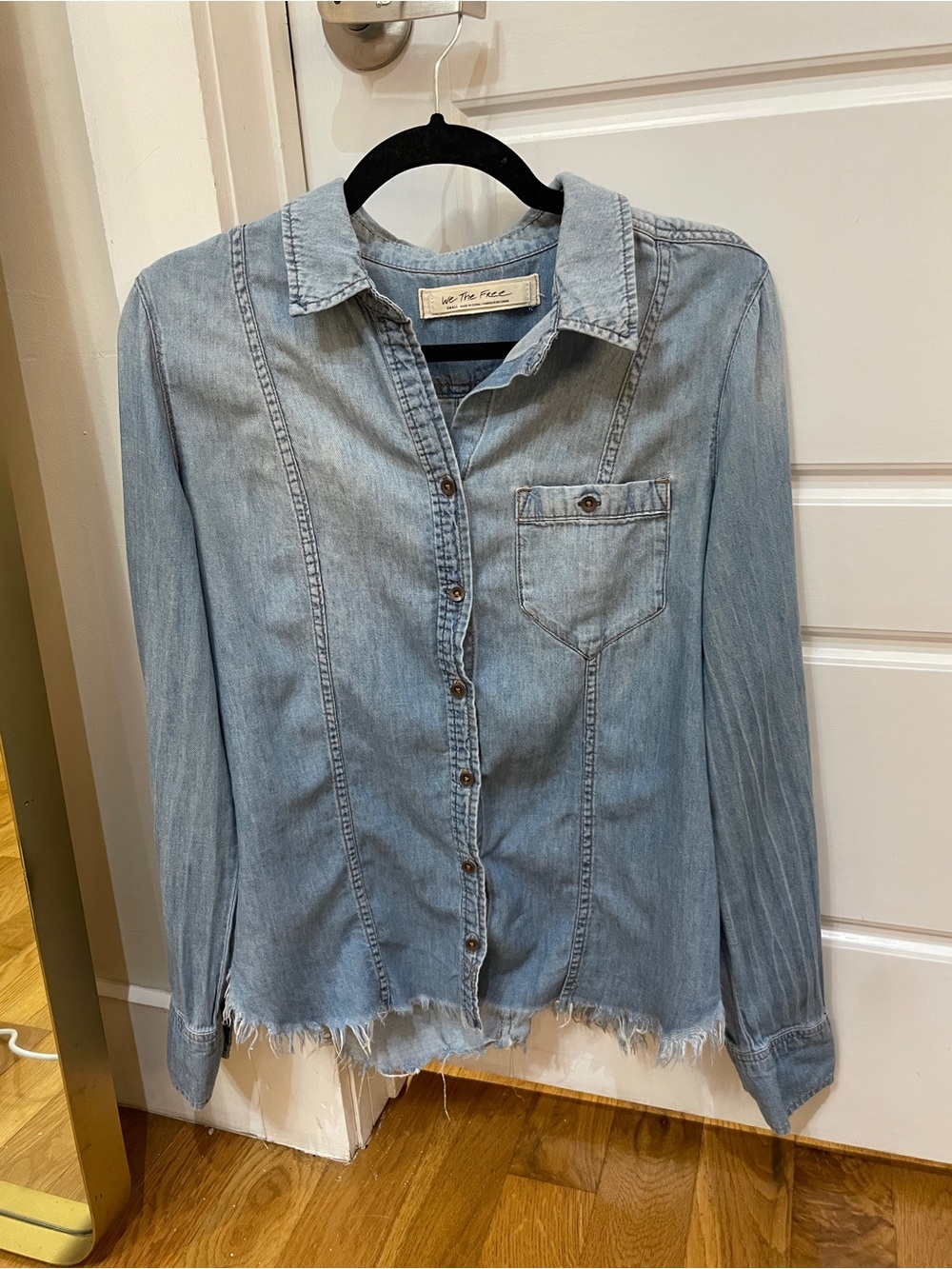 We the Free Free People Raw Edge Denim Shirt
